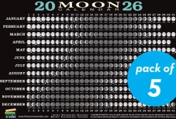 Kim Long 2026 Moon Calendar Card (5 pack): Lunar Phases, Eclipses, and More!* Teknikk & Vitenskap|Kropp, Sinn, & Sjel