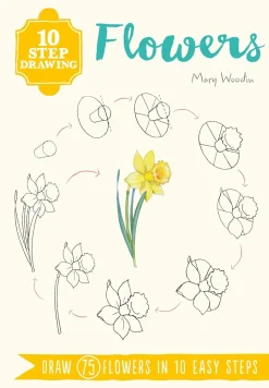 Mary Woodin Tegnebøker^10 Step Drawing: Flowers: Draw 75 Flowers in 10 Easy Steps