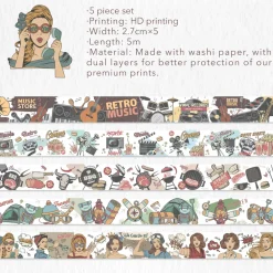 Tilbehør^1965 Washi Tape Set (5)