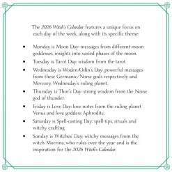 Barbara Meiklejohn-Free Kropp, Sinn, & Sjel|Kalendere^2026 Witch's Calendar: Daily Magick