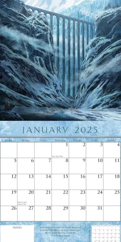 George R. R. Martin A Song of Ice and Fire 2025 Calendar: Illustrations by Eddie Mendoza* Kalendere