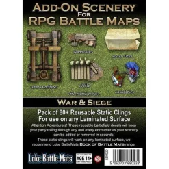 Loke Battle Mats Kart & Battlemaps^Add-on Scenery for RPG Battle Maps War & Siege