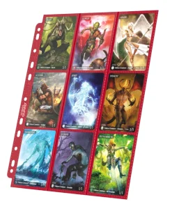 Album, Ark & Permer^Album Pages Side-Loading 18-Pocket Red Standard Size (10) Portfolio