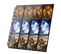 Album Pages Side-Loading 24-Pocket QuadRow Black Standard Size (10) Portfolio* Album, Ark & Permer