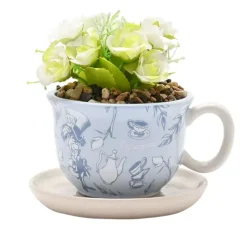 Disney Home Collection Alice Teacup Planter with Faux Plant* Vaser