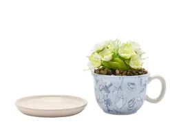Disney Home Collection Alice Teacup Planter with Faux Plant* Vaser