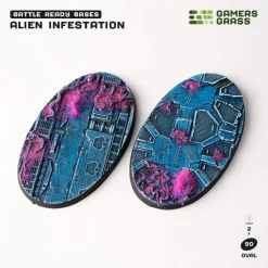Gamers Grass Basing & Modellering^Alien Infestation Bases Oval 90 mm (2)