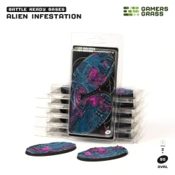 Gamers Grass Basing & Modellering^Alien Infestation Bases Oval 90 mm (2)