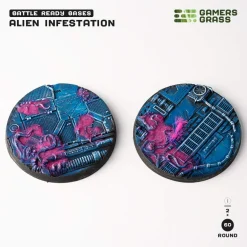 Gamers Grass Basing & Modellering^Alien Infestation Bases Round 60 mm (2)