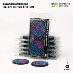 Gamers Grass Basing & Modellering^Alien Infestation Bases Round 60 mm (2)
