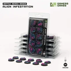 Gamers Grass Basing & Modellering^Alien Infestation Bases Round 25 mm (10)