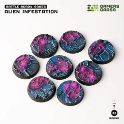Gamers Grass Alien Infestation Bases Round 32 mm (8)* Basing & Modellering