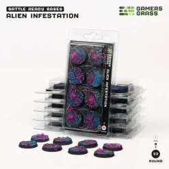 Gamers Grass Alien Infestation Bases Round 32 mm (8)* Basing & Modellering