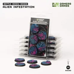 Gamers Grass Basing & Modellering^Alien Infestation Bases Round 40 mm (5)