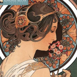 Flame Tree Studio Kalendere^Alphonse Mucha Wall Calendar 2025 (Art Calendar)