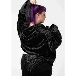 Haunted Lifestyle Anesthesia Velvet Cropped Hoodie* Genser