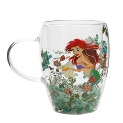Glass^Ariel Floral Decorative Glass Mug