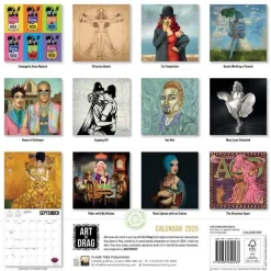Flame Tree Studio Art of Drag Wall Calendar 2025 (Art Calendar)* Kalendere