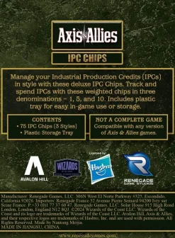 Axis & Allies Tilbehør Til Brettspill^: IPC Chips (75)