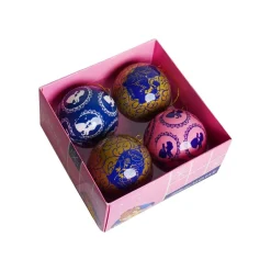Disney-jul Beauty and the Beast Baubles 4-Pack 75 mm* Julekuler|Julepynt