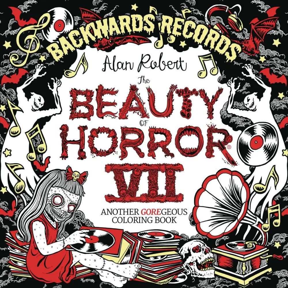 Alan Robert Skrekk & Grøss|Tegne & Male^Beauty of Horror Coloring Book Vol. 07