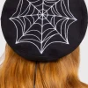 Haunted Lifestyle Hodeplagg^Black Widow Beret Hat