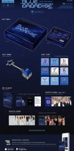 ZEROBASEONE Musikk|K-Pop & Musikk^BLUE PARADISE (5TH MINI ALBUM) KEY CAP VER.