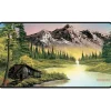 Play Mat Og Mat Case^Bob Ross Mountain Retreat Black Stitched Playmat