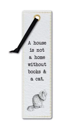 Bokmerker^Books and a cat