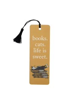 Out of Print Bokmerker^Books. Cats. Life is Sweet. Bookmark