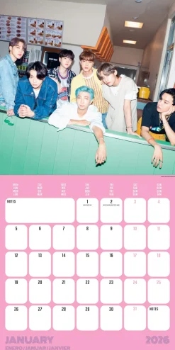 BTS 2026 Wall Calendar - multi language* Kalendere