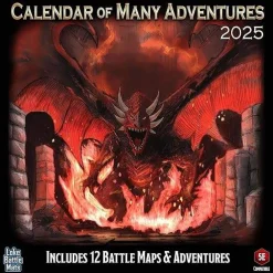 Loke Battle Mats Kart & Battlemaps^Calendar of Many Adventures 2025