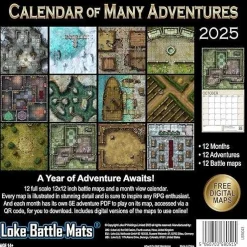 Loke Battle Mats Kart & Battlemaps^Calendar of Many Adventures 2025