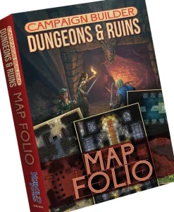 Kobold Press Kart & Battlemaps^Campaign Builder Dungeons and Ruins Map Folio