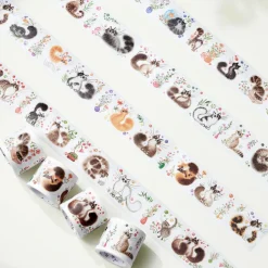 Tilbehør^Cat Mood Washi Tape Sticker Set