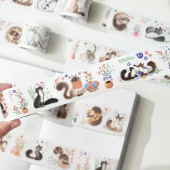 Tilbehør^Cat Mood Washi Tape Sticker Set