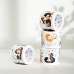 Tilbehør^Cat Mood Washi Tape Sticker Set