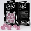 Q-Workshop Cats Daisy Poly Pink /White (7)* Sett