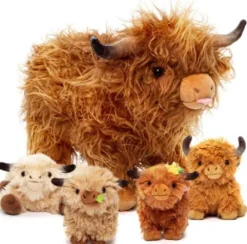 Mewaii Bamser Og Kosedyr^Cattle Family Plush Figure Set of 5