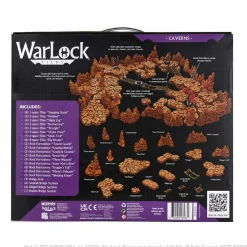 WizKids Kart & Battlemaps|Terreng & Tilbehør^Caverns Base Set Warlock Tiles Box Set