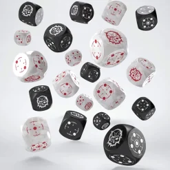 Q-Workshop Sett^Crosshairs Compact 14mm D6 Black & Pearl (20)