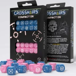 Q-Workshop Sett^Crosshairs Compact 14mm D6 Blue & Pink (20)