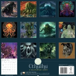 Flame Tree Studio Cthulhu Art 2025 Wall Calendar* Kalendere