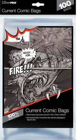 Tilbehør & Oppbevaring^Current Size Comic Bags 100 Ct Pack
