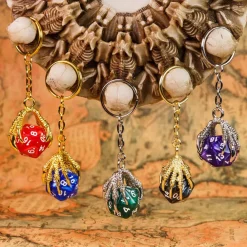 Udixi Dice D20 Keychain Dragon Claw Blue* Tilbehør
