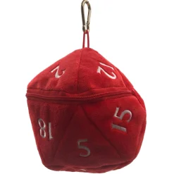 Ultra Pro Poser & Beger^D20 Red Plush Dice Bag Terningpose