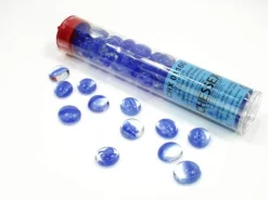 Chessex Dark Blue Catseye Glass Stones (40+) Counter* Tilbehør