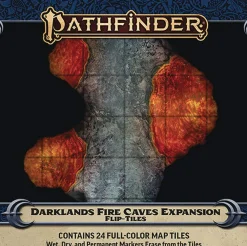 Paizo Publishing Kart & Battlemaps|Tilbehør^Darklands Fire Caves Expansion Flip-Tiles