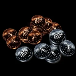 Dark Quarter Tilbehør Til Brettspill^Deluxe Metal Experience Tokens