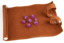 Metallic Dice Games Brett^Dice Rolling Scroll Leather Brown